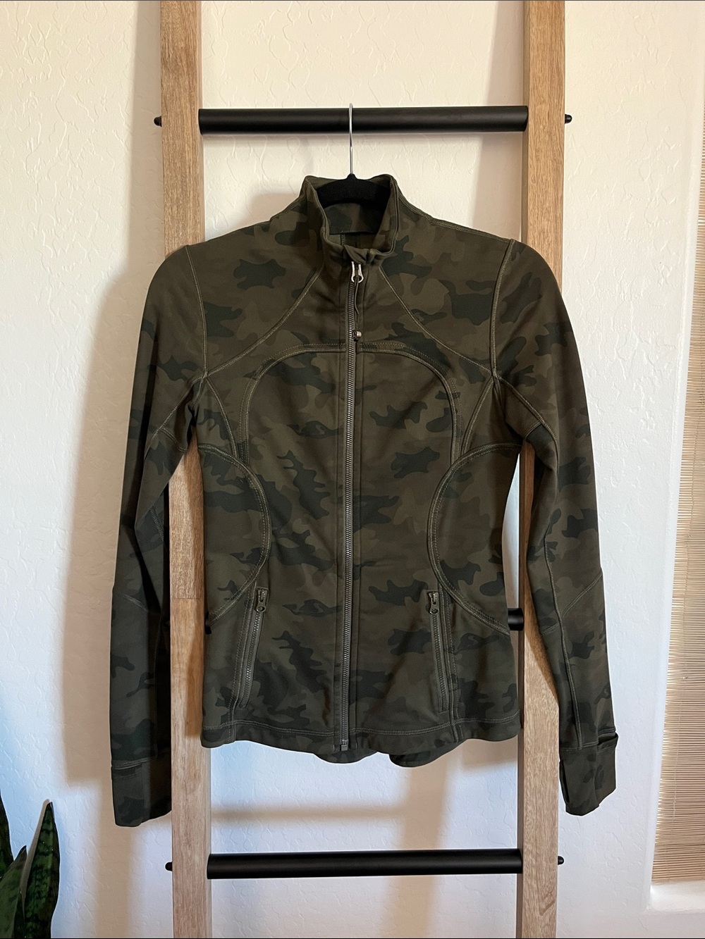 lululemon athletica Olive Camo Zip-Up